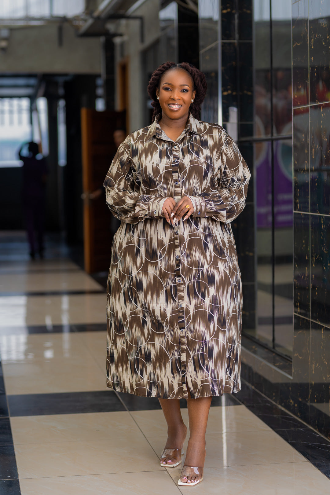 ALINE SHIRT DRESS.
