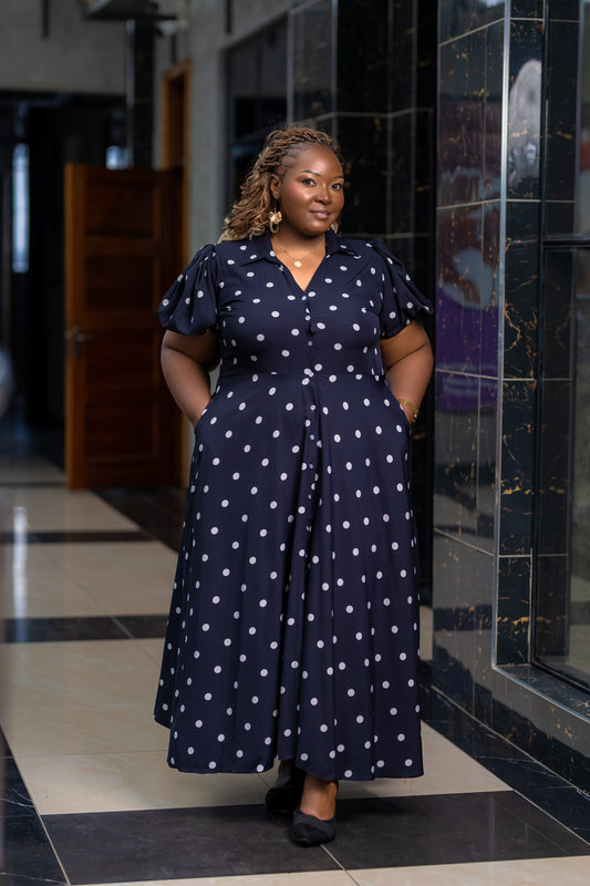 PENNY POLKA MAXI DRESS