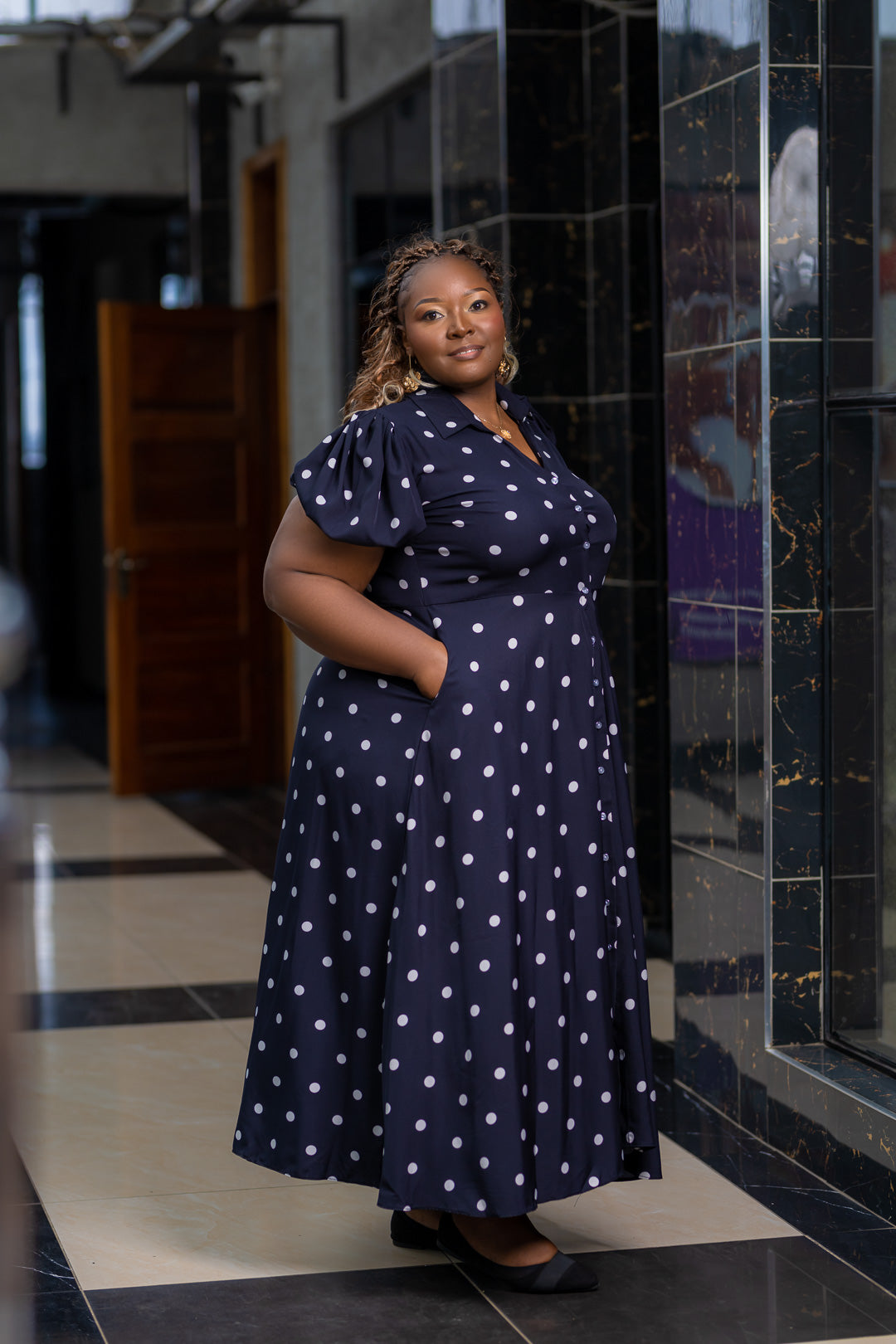 PENNY POLKA MAXI DRESS